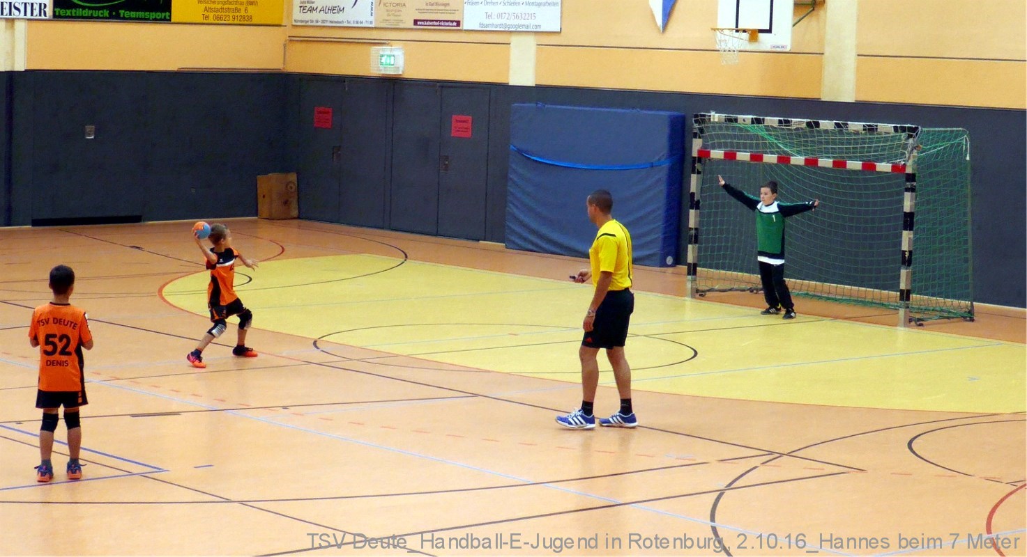 Web TSV Deute Handball E Jugend in Rotenburg 2.10.16 Hannes 7 Meter