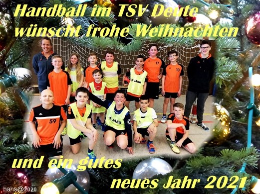 Web Web TSV Deute Handball zum Jahresabschluss 2020