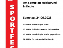 Sportfest des TSV Deute am Sa. 24.Juni 2023