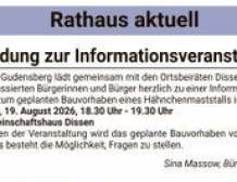 Infoveranstaltung am Mi. 19.8.26